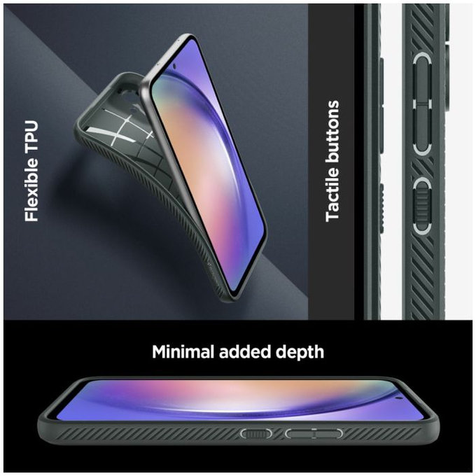 Spigen - Hülle Liquid Air für Samsung Galaxy A54 5G, abyss green