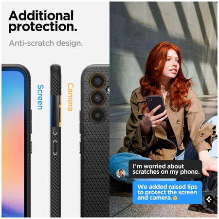 Spigen - Hülle Liquid Air für Samsung Galaxy A34 5G, matte black