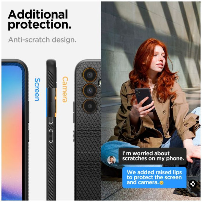 Spigen - Hülle Liquid Air für Samsung Galaxy A34 5G, matte black