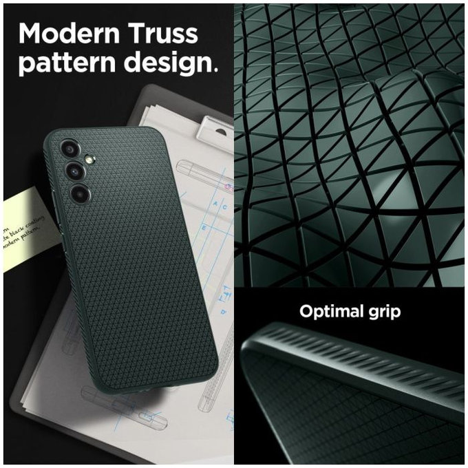 Spigen - Hülle Liquid Air für Samsung Galaxy A34 5G, abyss green