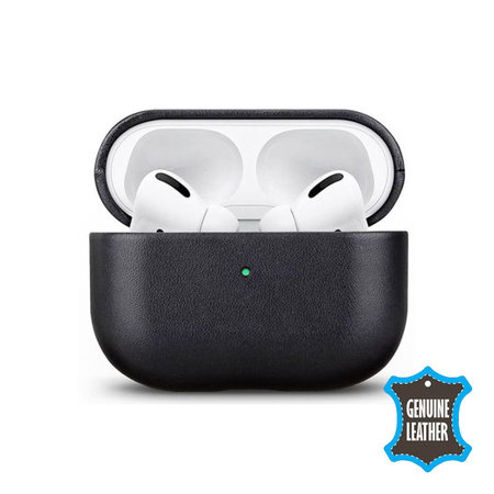 FixPremium - Lederetui für AirPods Pro 2, schwarz