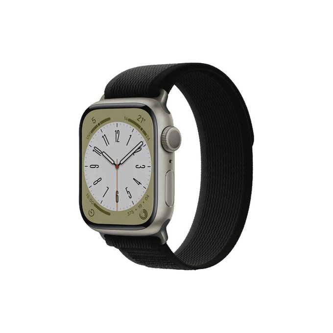 FixPremium - Remienok Trail Loop pre Apple Watch (42, 44, 45 und 49mm), schwarz