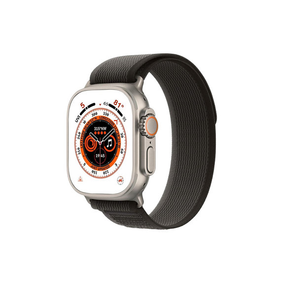 FixPremium - Remienok Trail Loop pre Apple Watch (42, 44, 45 und 49mm), space gray