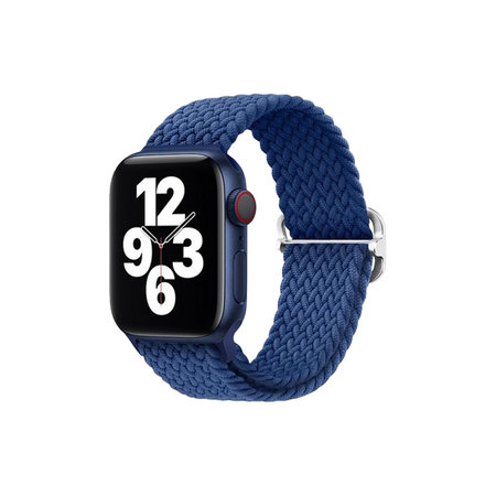 FixPremium - Remienok Solo Loop pre Apple Watch (42, 44, 45 und 49mm), dark blue