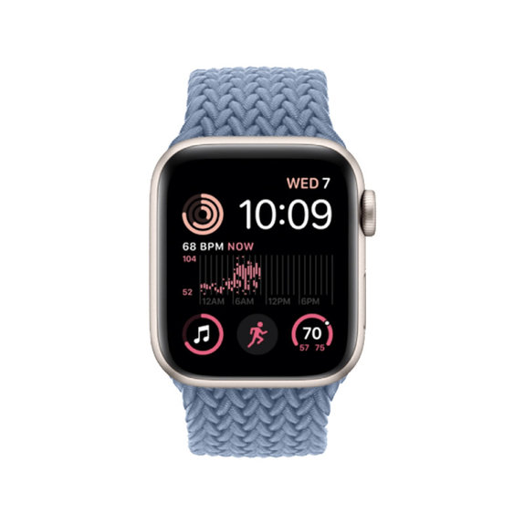 FixPremium - Remienok Solo Loop pre Apple Watch (42, 44, 45 und 49mm), light blue