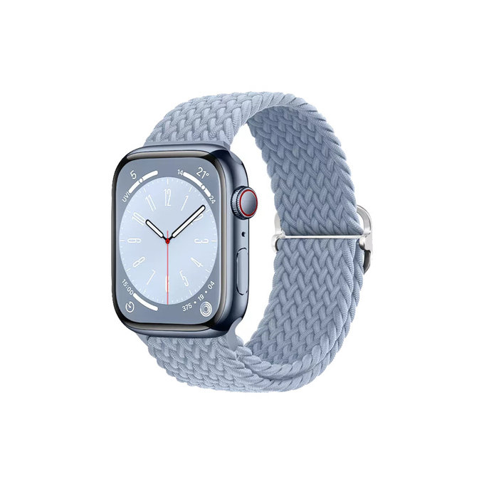 FixPremium - Remienok Solo Loop pre Apple Watch (42, 44, 45 und 49mm), light blue