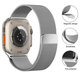 FixPremium - Remienok Milanese Loop pre Apple Watch (42, 44, 45 und 49mm), silber