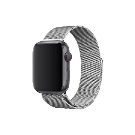 FixPremium - Remienok Milanese Loop pre Apple Watch (42, 44, 45 und 49mm), silber