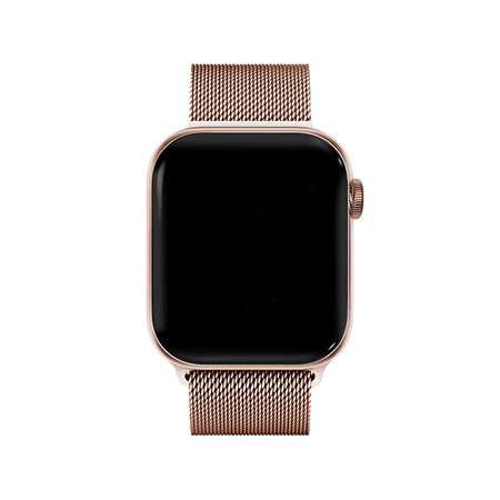 FixPremium - Remienok Milanese Loop pre Apple Watch (42, 44, 45 und 49mm), rose gold