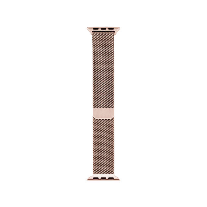 FixPremium - Remienok Milanese Loop pre Apple Watch (38, 40 und 41mm), rose gold