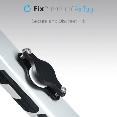 FixPremium - Halter für Apple AirTag auf einem Fahrrad, schwarz