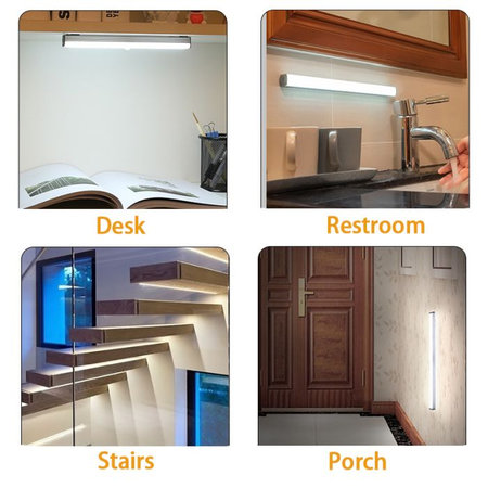 FixPremium - LED-Nachtlicht mit Bewegungssensor (kaltes Weiß), (0.3m), weiß