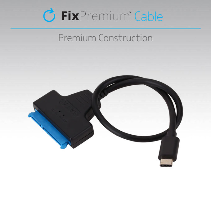 FixPremium - Kabel - USB-C / SATA 2.5", schwarz