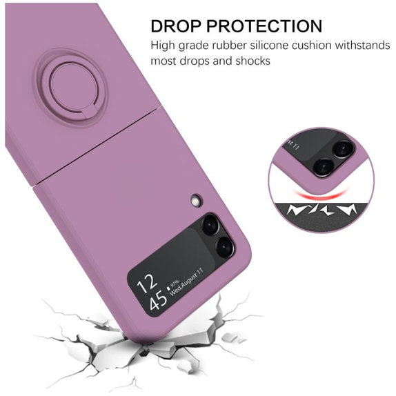 FixPremium - Hülle Ring für Samsung Galaxy Z Flip 4, lila