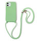 FixPremium - Silikonhülle mit Umhängeband für iPhone 11, grün