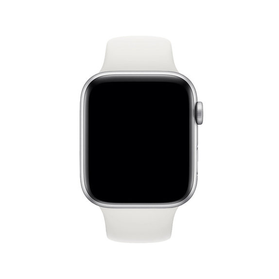 FixPremium - Silikonarmband für Apple Watch (42, 44, 45 und 49mm), weiß