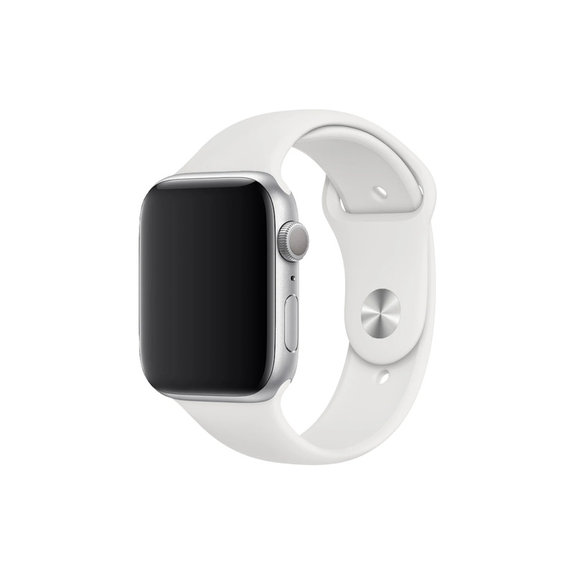 FixPremium - Silikonarmband für Apple Watch (42, 44, 45 und 49mm), weiß