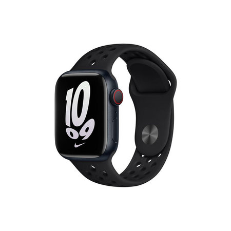 FixPremium - Sport Silikonarmband für Apple Watch (42, 44, 45 und 49mm), schwarz