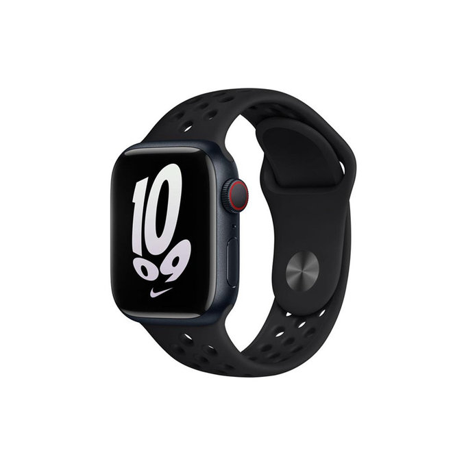 FixPremium - Sport Silikonarmband für Apple Watch (42, 44, 45 und 49mm), schwarz
