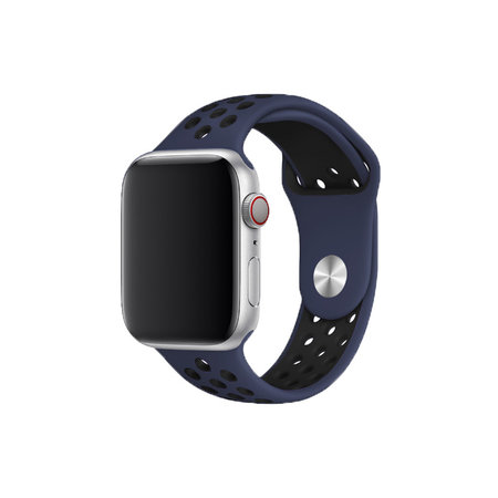 FixPremium - Sport Silikonarmband für Apple Watch (38, 40 und 41mm), blau