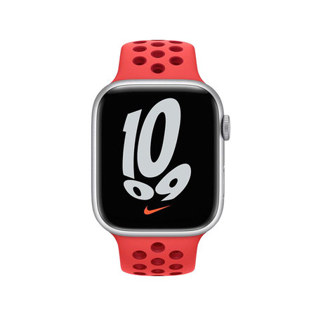 FixPremium - Sport Silikonarmband für Apple Watch (42, 44, 45 und 49mm), rot