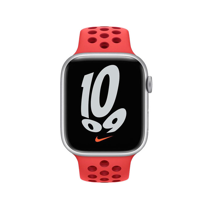 FixPremium - Sport Silikonarmband für Apple Watch (42, 44, 45 und 49mm), rot
