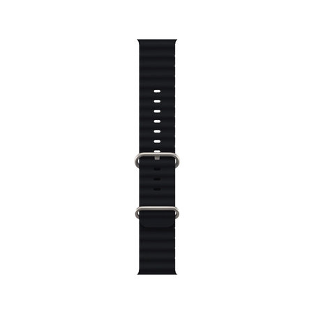 FixPremium - Armband Ocean Loop für Apple Watch (42, 44, 45 und 49mm), schwarz