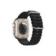 FixPremium - Armband Ocean Loop für Apple Watch (42, 44, 45 und 49mm), schwarz