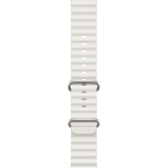 FixPremium - Armband Ocean Loop für Apple Watch (42, 44, 45 und 49mm), weiß