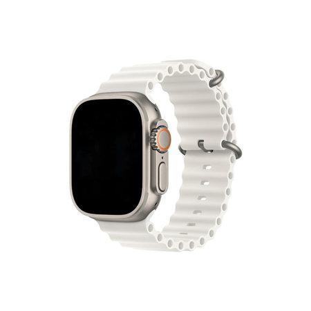 FixPremium - Armband Ocean Loop für Apple Watch (38, 40 und 41mm), weiß