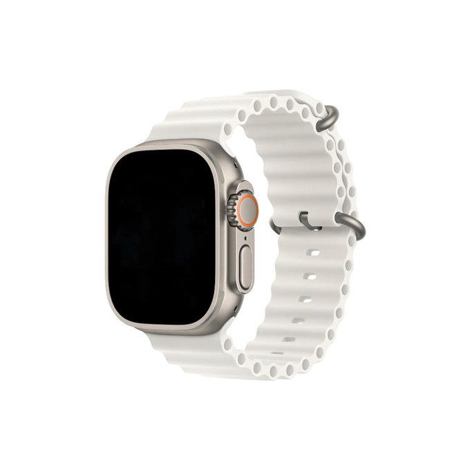 FixPremium - Armband Ocean Loop für Apple Watch (38, 40 und 41mm), weiß