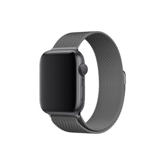FixPremium - Armband Milanese Loop für Apple Watch (42, 44, 45 und 49mm), graphite