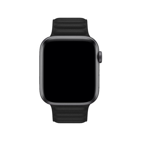 FixPremium - Armband Leather Loop TPU für Apple Watch (38, 40 und 41mm), schwarz