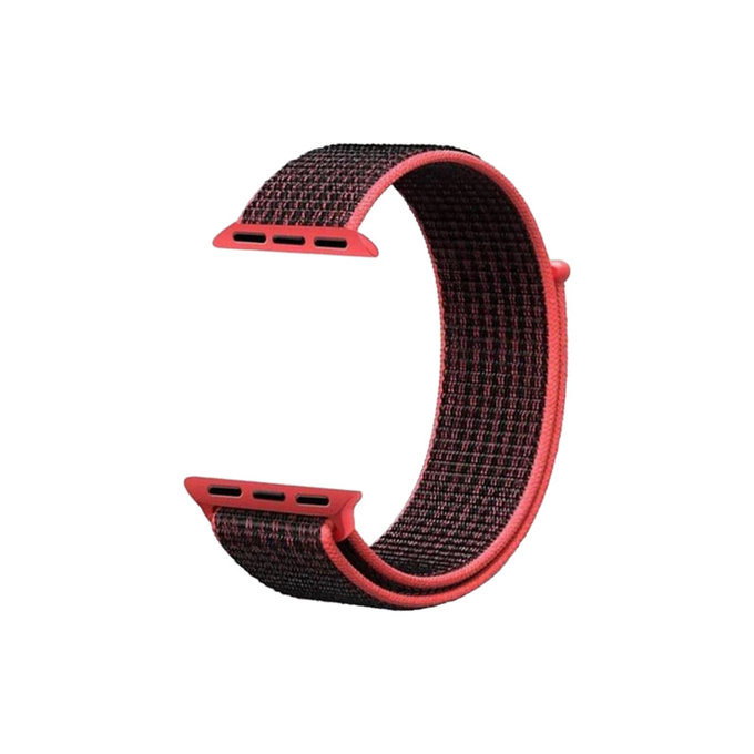 FixPremium - Nylonband für Apple Watch (42, 44, 45 und 49mm), rot