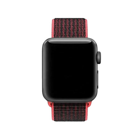 FixPremium - Nylonband für Apple Watch (42, 44, 45 und 49mm), rot