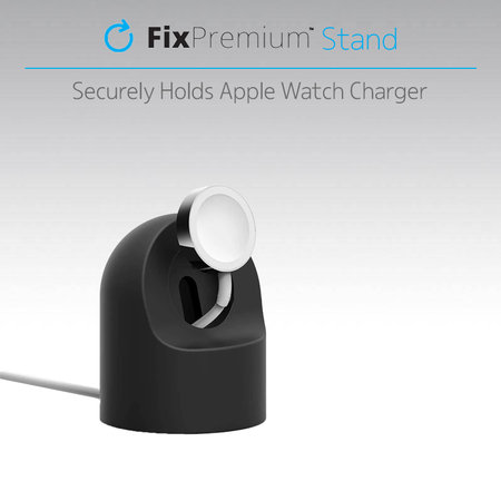 FixPremium - Silikon Stojan für Apple Watch, schwarz