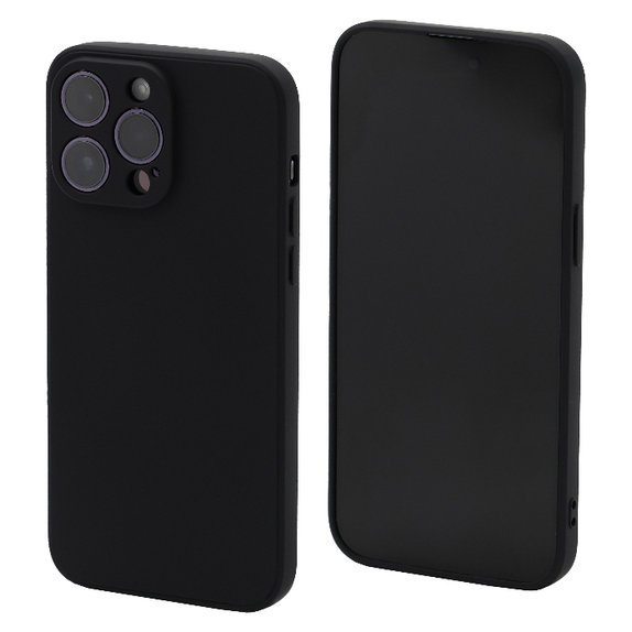 FixPremium - Hülle Rubber für iPhone 14 Pro Max, schwarz