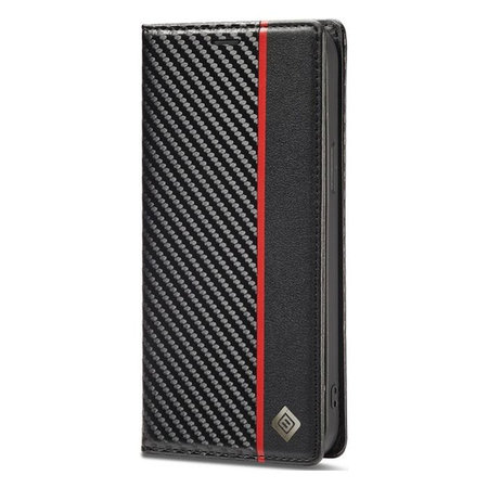 FixPremium - Hülle Carbon Wallet für iPhone 14 Plus, schwarz