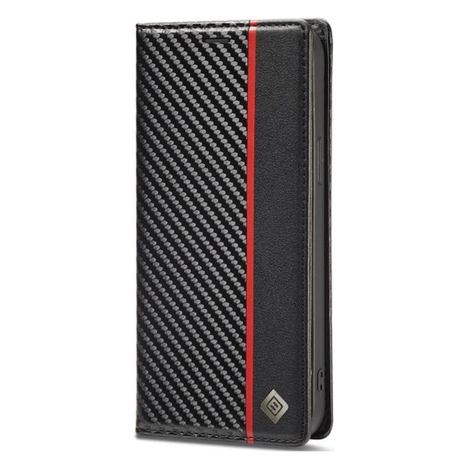 FixPremium - Hülle Carbon Wallet für Samsung Galaxy S23, schwarz