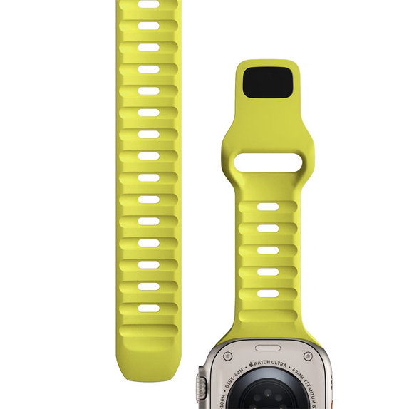 FixPremium - Gurt Sport Silicone für Apple Watch (42, 44, 45 und 49mm), tartrazine