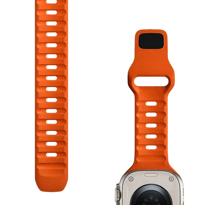 FixPremium - Gurt Sport Silicone für Apple Watch (38, 40 und 41mm), orange