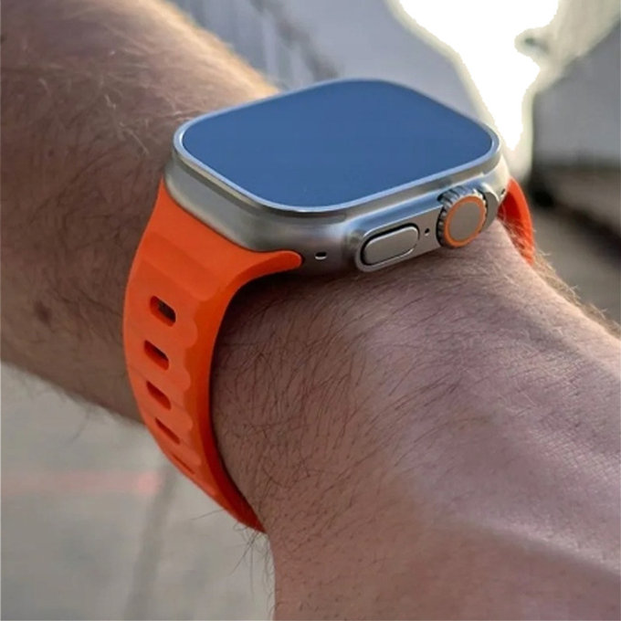 FixPremium - Gurt Sport Silicone für Apple Watch (38, 40 und 41mm), orange