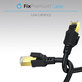 FixPremium - Netzwerkkabel - RJ45 / RJ45 (1m), schwarz