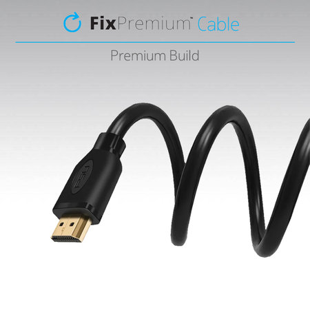FixPremium - HDMI / HDMI Kabel, HDMI 2.0 (1m), schwarz