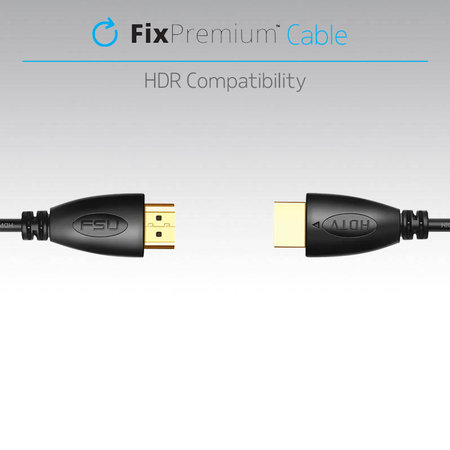 FixPremium - HDMI / HDMI Kabel, HDMI 2.0 (1m), schwarz