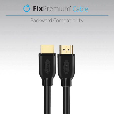 FixPremium - HDMI / HDMI Kabel, HDMI 2.0 (1m), schwarz