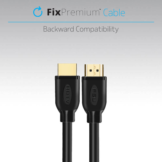 FixPremium - HDMI / HDMI Kabel, HDMI 2.0 (1m), schwarz