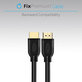 FixPremium - HDMI / HDMI Kabel, HDMI 2.0 (1m), schwarz
