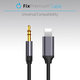 FixPremium - Lightning / Jack 3.5mm Kabel (1m), schwarz