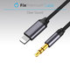 FixPremium - Lightning / Jack 3.5mm Kabel (1m), schwarz